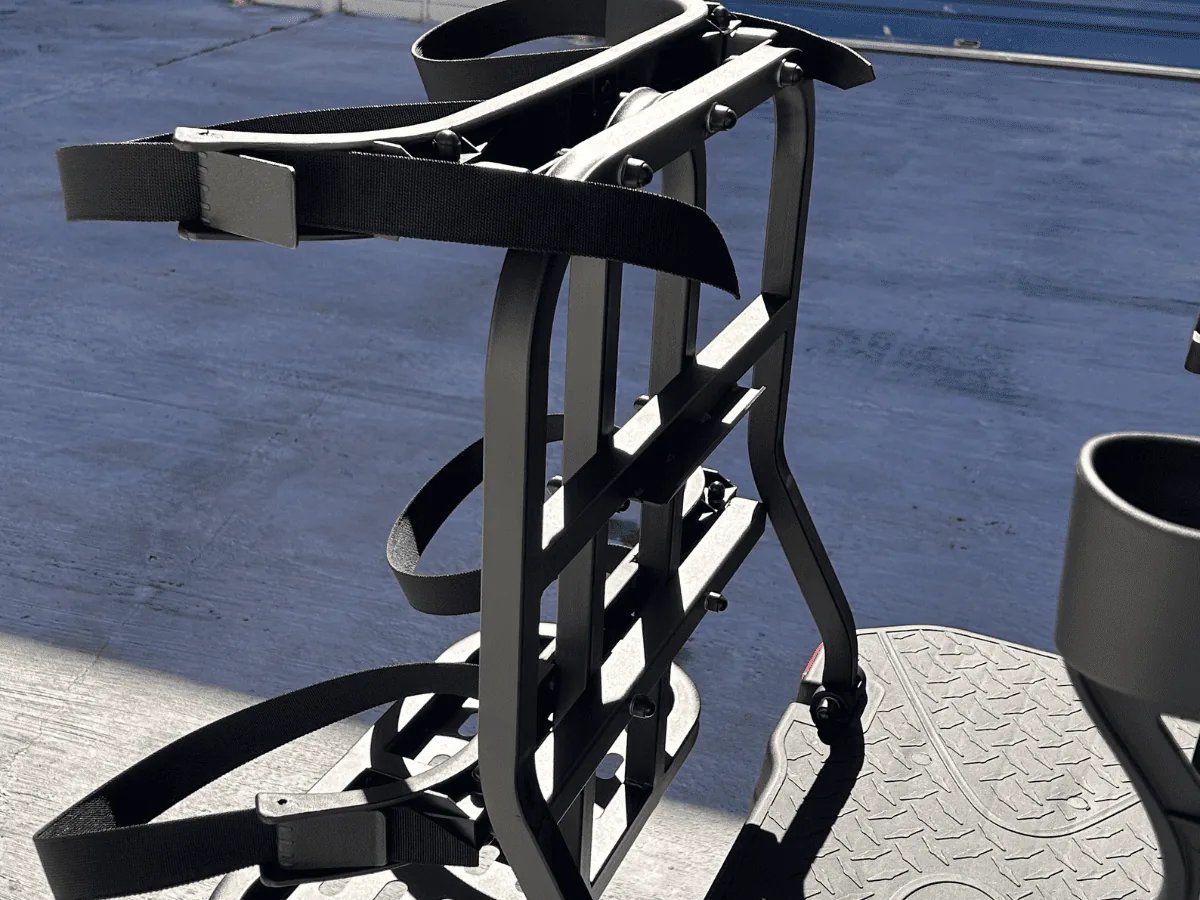 JSH golf bag rack side mounting detail