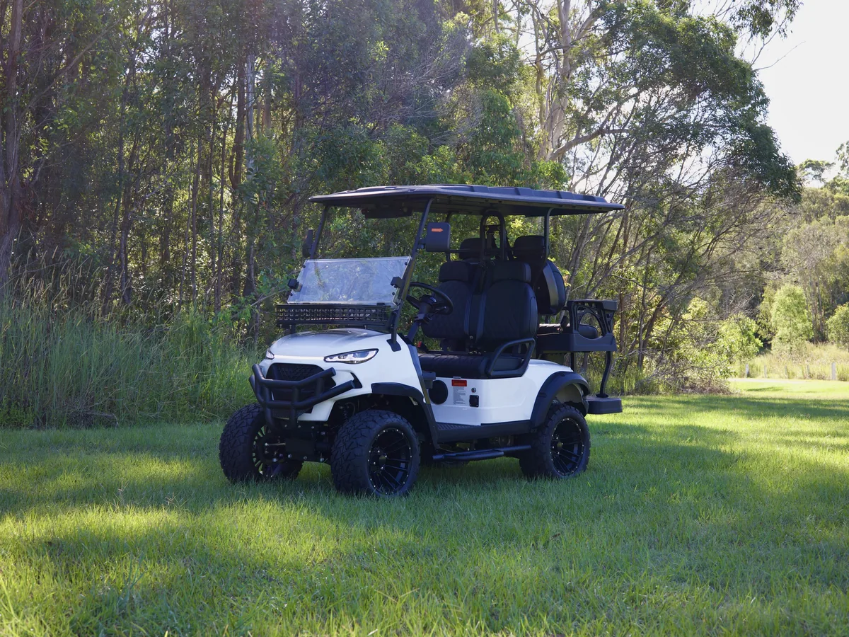 White JSH passenger buggy in a Queensland landscape
