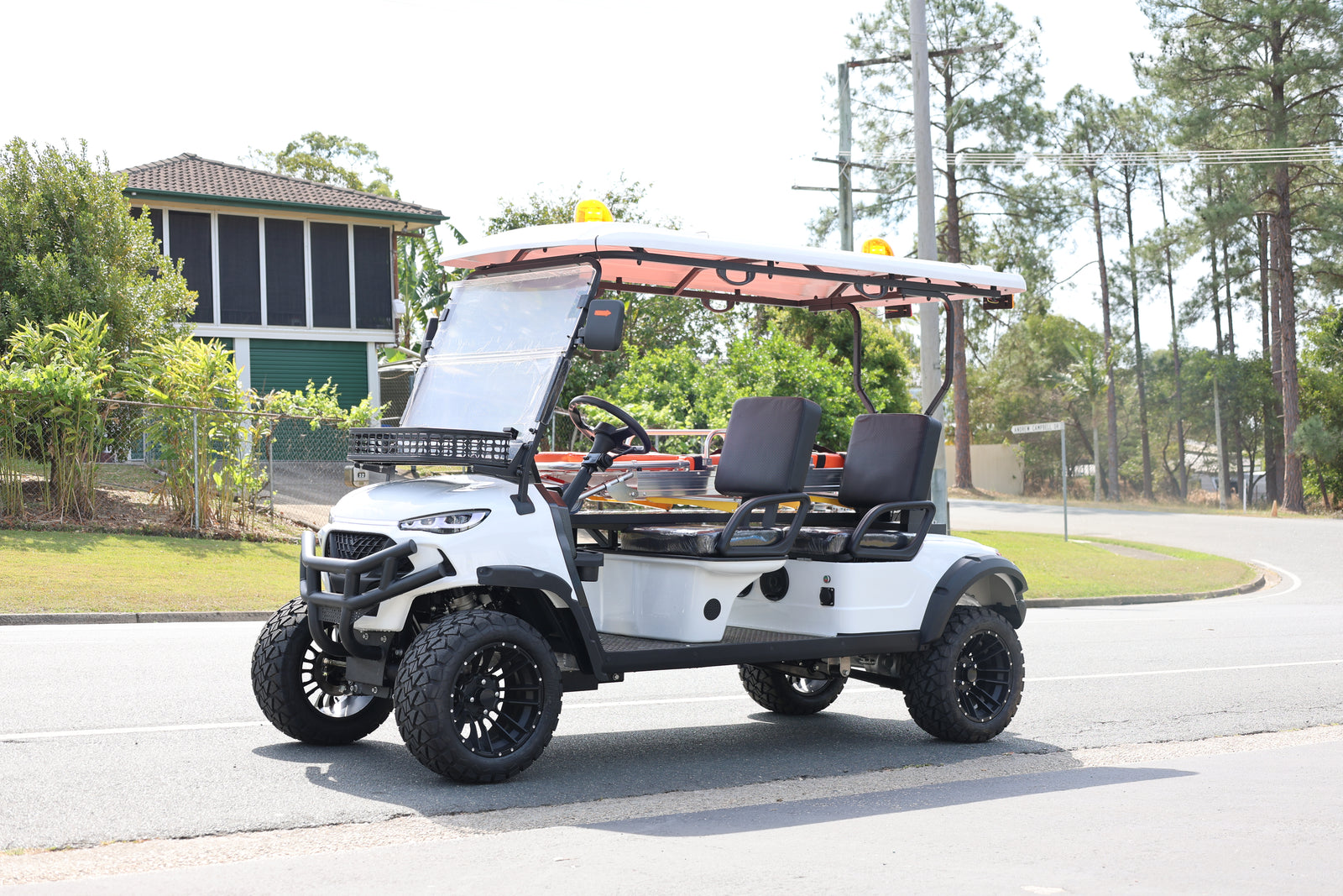 Custom JSH medical and stretcher buggy photographed in Queensland