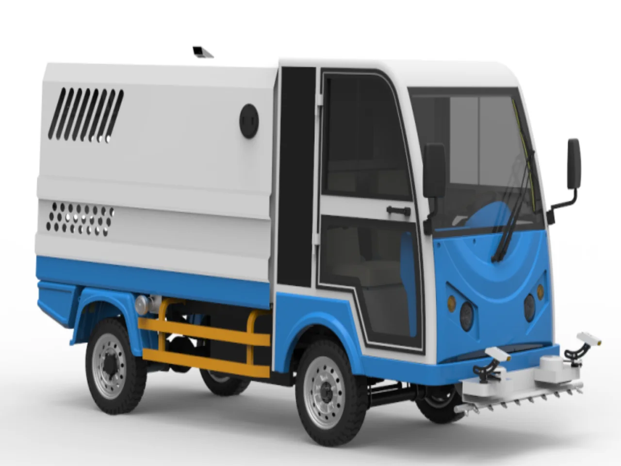 JSH high-pressure cleaning vehicle front three-quarter studio view