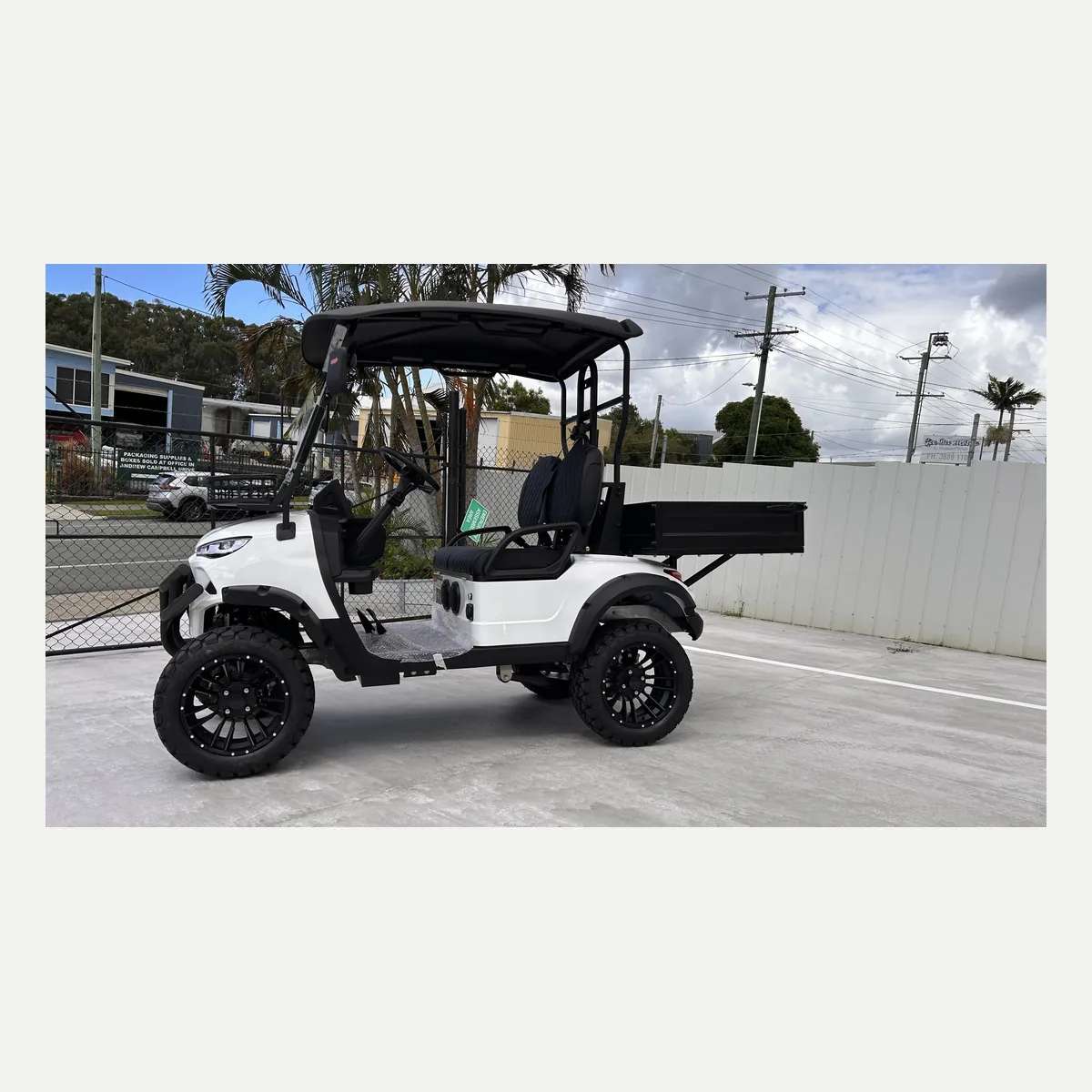 White JSH0707 utility buggy showing the rear cargo tray