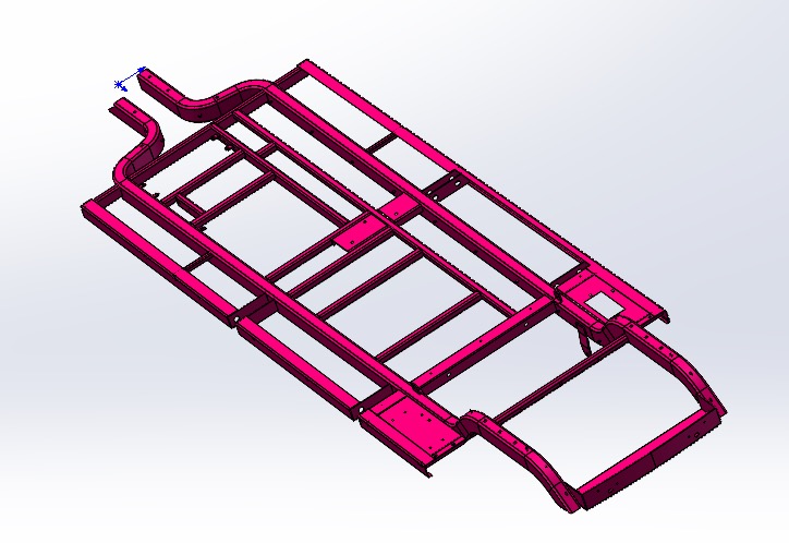 Engineering model of the JSH aluminium chassis